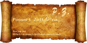 Possert Zoltána névjegykártya